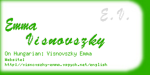 emma visnovszky business card